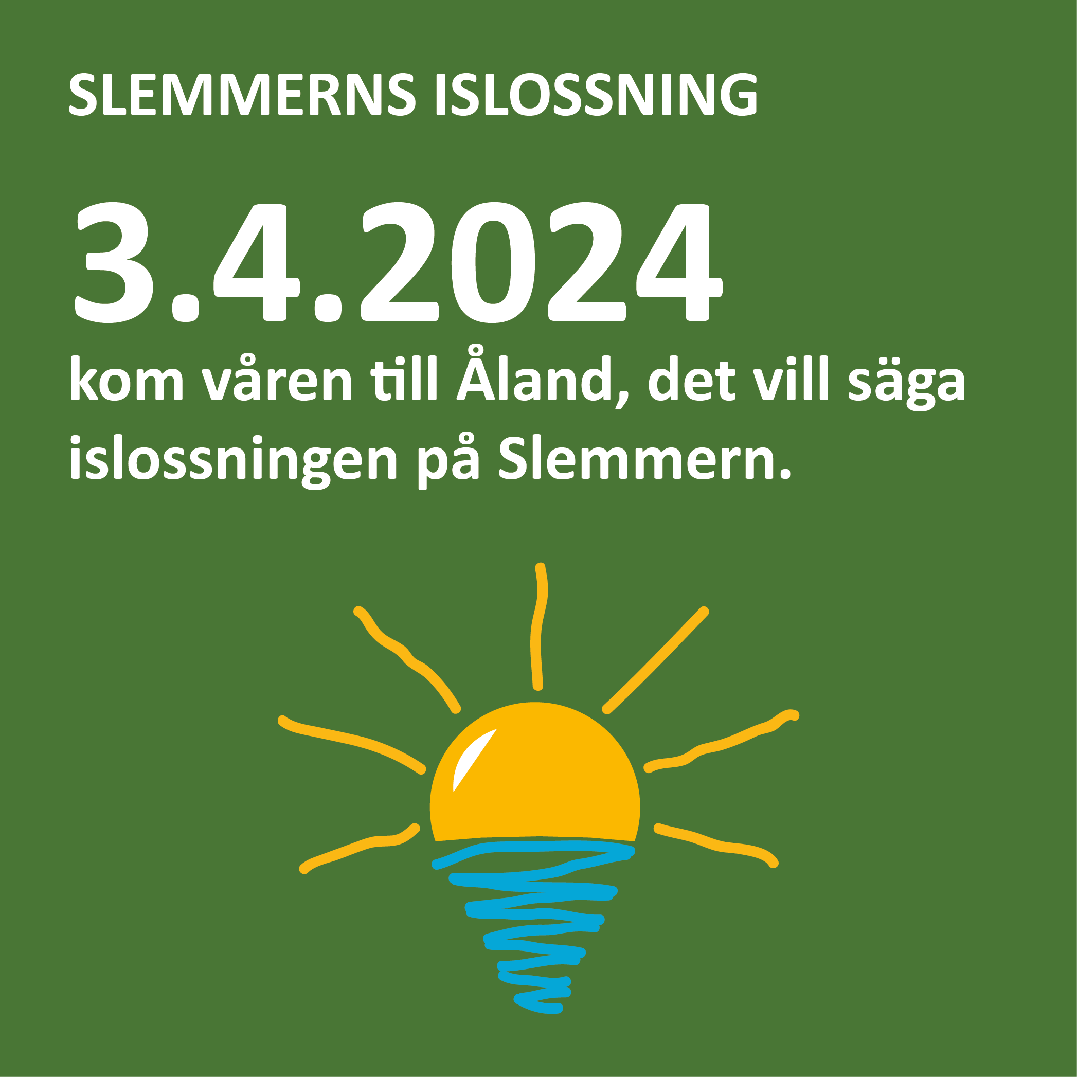 Infografik om Slemmerns islossning på Åland
