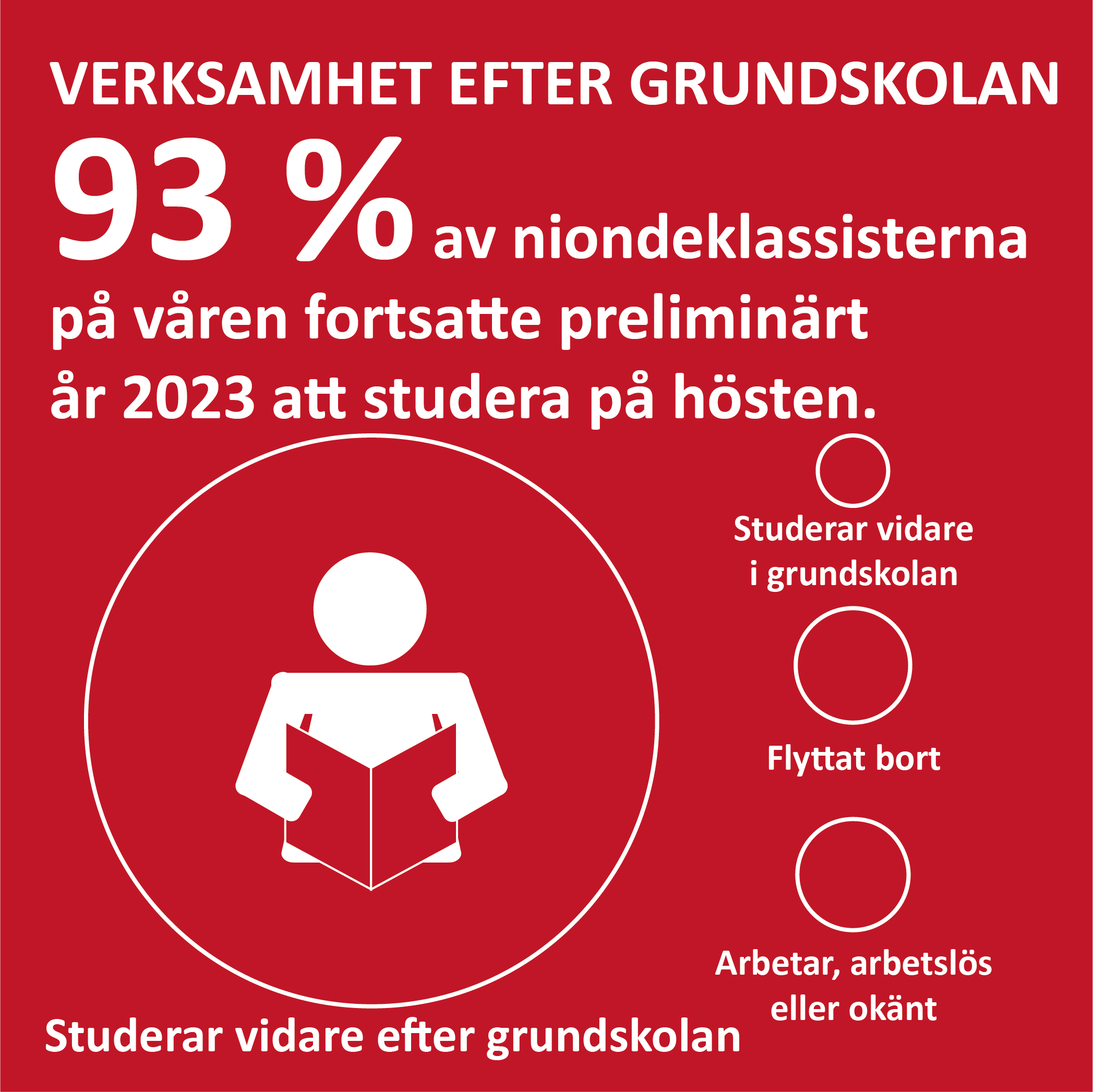 Infografik om sysselsättning efter grundskolan på Åland